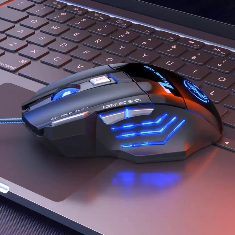 Mouse Gamer 3200dpi com LED X7 USB Profissional