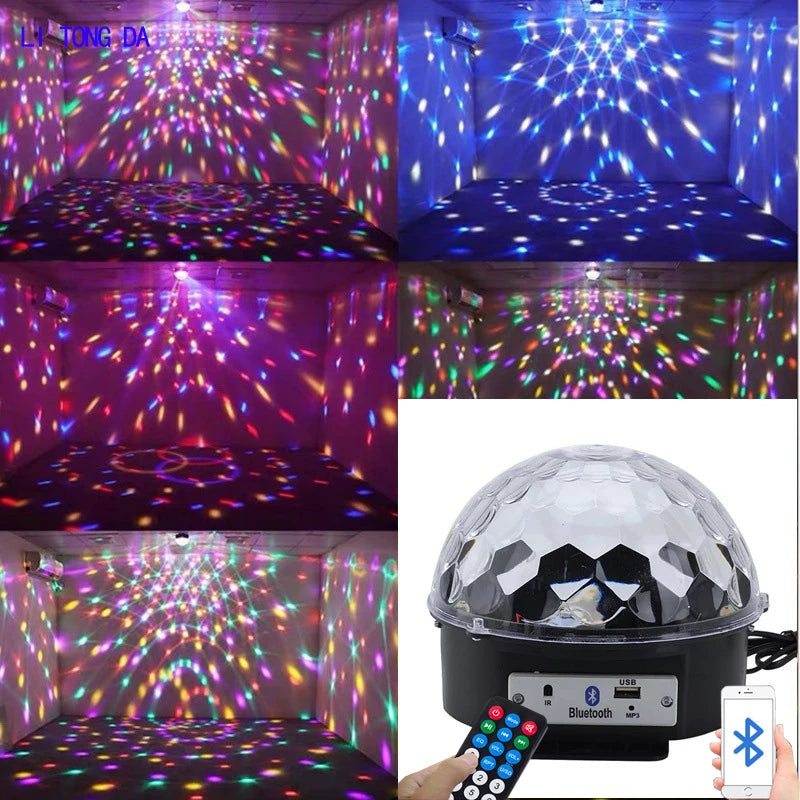 Bola de Festa LED RGB Para Iluminação Decorativa e Caixa de Som