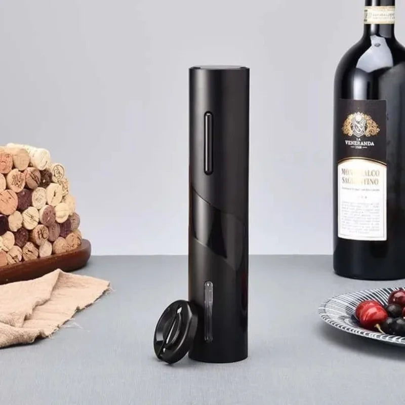 Abridor de Vinho Elétrico e Automático Com Base de Armazenamento Saca-Rolhas Sem Fio