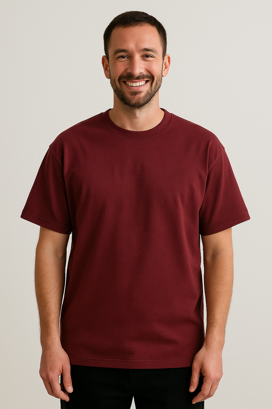 Herren-T-Shirt mit Rundhalsausschnitt und halblangen Ärmeln in Übergröße | TS