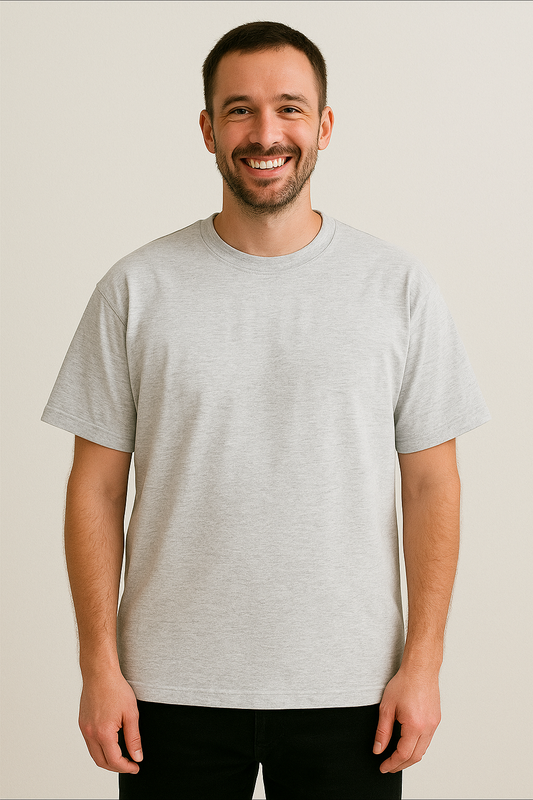 Herren-T-Shirt mit Rundhalsausschnitt und halblangen Ärmeln in Übergröße | TS