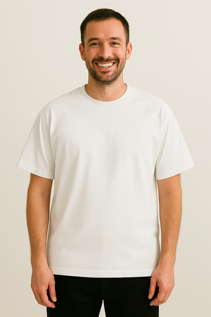 Herren-T-Shirt mit Rundhalsausschnitt und halblangen Ärmeln in Übergröße | TS