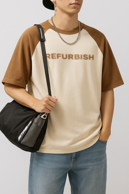 Herren-T-Shirt mit Buchstaben, Rundhalsausschnitt und halblangen Ärmeln | TS