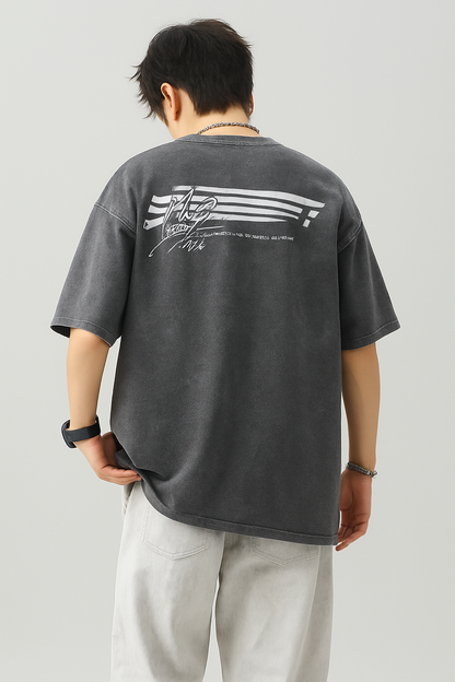 Herren-T-Shirt mit Rundhalsausschnitt und halblangen Ärmeln | TS