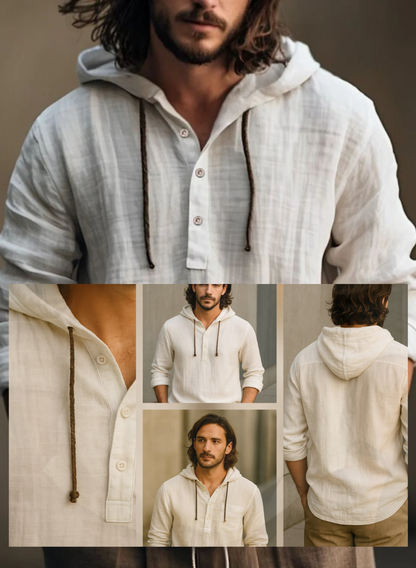MILAN | Herren Button-Down Hoodie – Urban Style und Komfort | TS