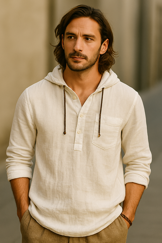 MILAN | Herren Button-Down Hoodie – Urban Style und Komfort | TS