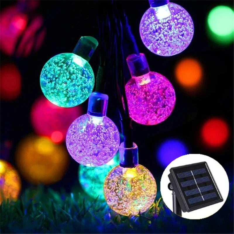 50 Lâmpadas Redondas LED RGB Coloridas de Natal