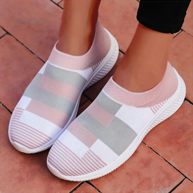 Sapatos Femininos Extra Leves Casuais Elásticos Para Corridas e Academia