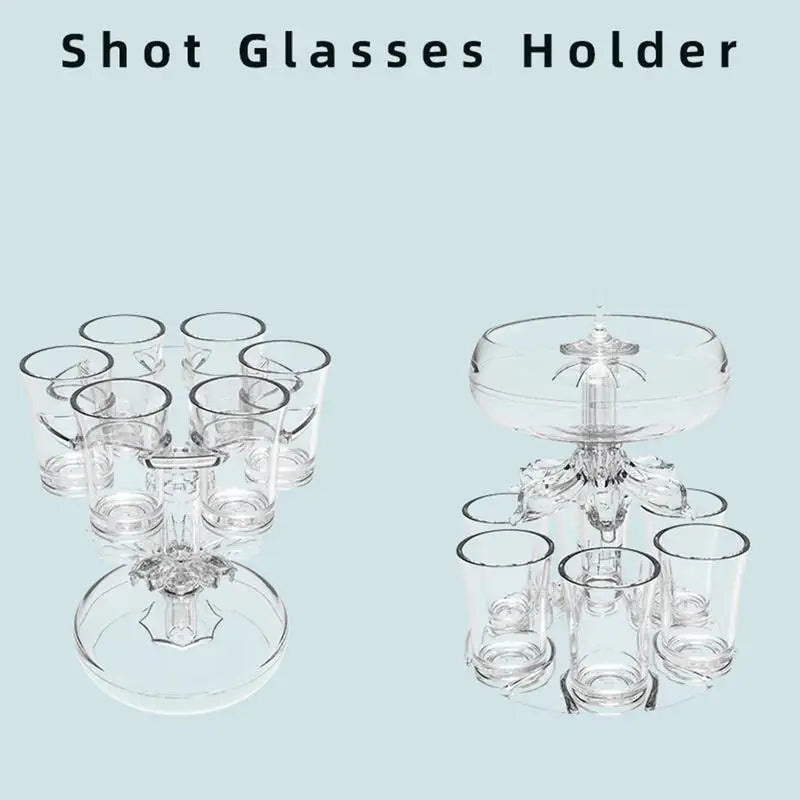 Distribuidor de Shots Para Festas e Decoração de Acrílico Para Despejo Igual de Bebidas com 6 Shots