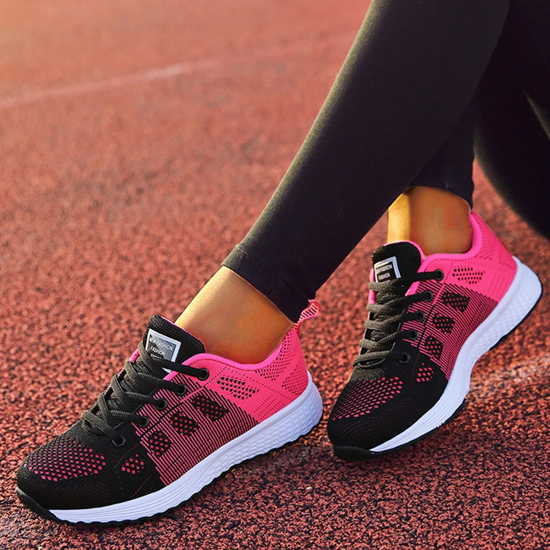 Sneakers Femininos Para Treino de Malha Respirável Ortopédico