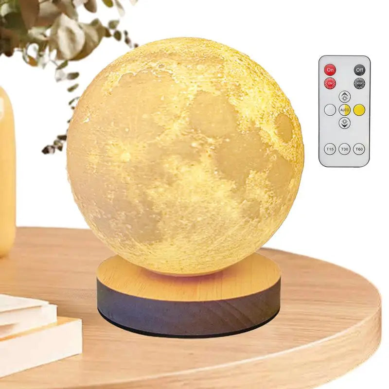 Moon Lamp 3D Magnético Para Decoração e Abajur de Quarto LED Recarregável USB de 3 Fases