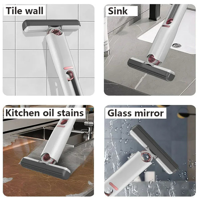 Mini Squeeze Esfregão Retrátil Pequeno e Portátil Para Limpeza Doméstica Multiuso