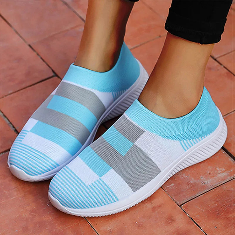 Sapatos Femininos Extra Leves Casuais Elásticos Para Corridas e Academia