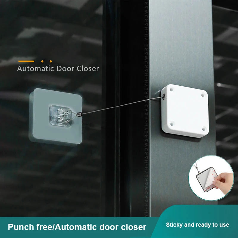 Fechador Automático de Portas sem Perfuração Discreto e Moderno